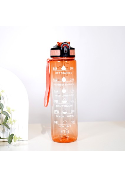 Degrade Şeffaf Spor Su Bardağı 1000ML (Yurt Dışından)