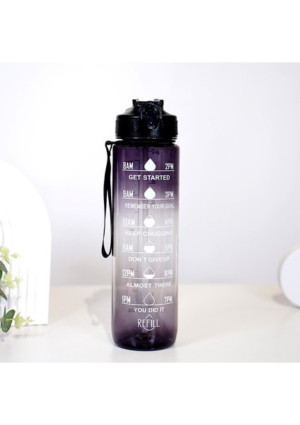 Degrade Şeffaf Spor Su Bardağı 1000ML (Yurt Dışından)