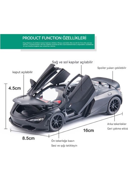 Cingo1:32 Mclaren 720S Alaşım Araba Modeli (Yurt Dışından)