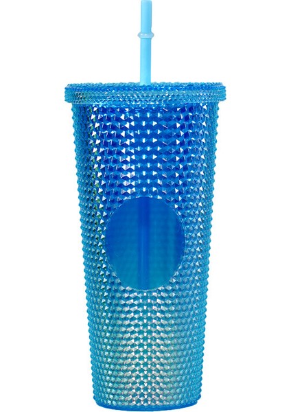 Yaratıcı Çift Katmanlı Plastik Pipetli Bardak 710ML (Yurt Dışından)