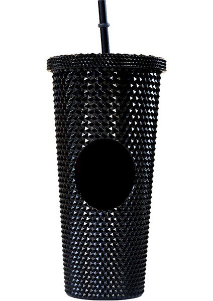 Yaratıcı Çift Katmanlı Plastik Pipetli Bardak 710ML (Yurt Dışından)
