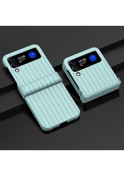Samsung Galaxy Z Flip4 Için 5g Kasa Çizgili Tam Katlanır Telefon Kasası Anti-Düşme Sert Pc Nane Telefon Kılıfı (Yurt Dışından) fiyatları