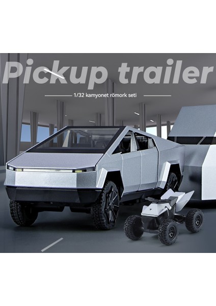 Cingo1:32 Tesla Pikap Römorku Alaşım Modeli (Yurt Dışından) modelleri