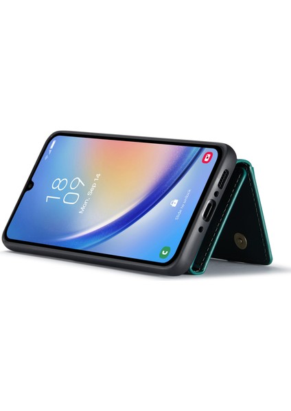 Samsung Galaxy A34 5g Çıkarılabilir Manyetik Telefon Kasası Pu Deri Kaplı Pc+Tpu Cüzdan Kickstand- ile Telefon Kılıfı (Yurt Dışından)
