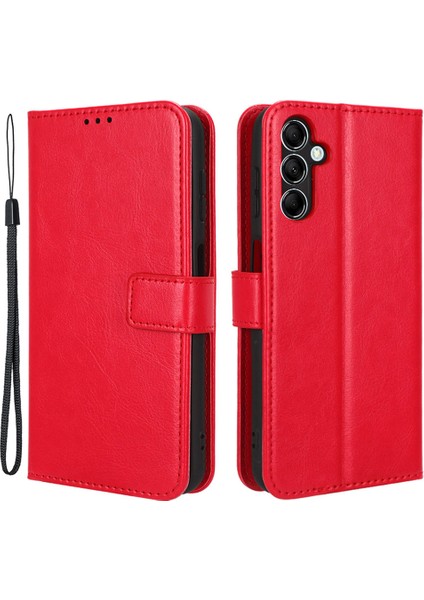 Samsung Galaxy Için Cüzdan M54 5G/F54 5g Çılgın At Doku Pu Deri Deri Stand Telefon Kılıfı (Yurt Dışından)