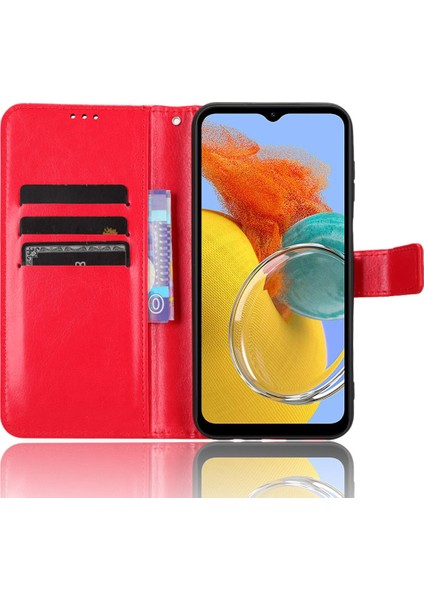 Samsung Galaxy Için Cüzdan M54 5G/F54 5g Çılgın At Doku Pu Deri Deri Stand Telefon Kılıfı (Yurt Dışından) fiyatları