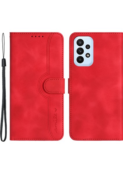 Samsung Galaxy A73 Için YX003 5g Pu Deri Deri Cüzdan Telefon Stand Baskılı Gülümseme Desen Cep Telefonu - Telefon Kılıfı (Yurt Dışından)