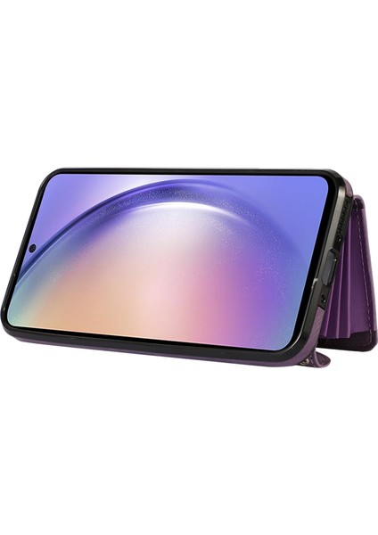 Samsung Galaxy A24 Için 4g Cüzdan Tam Rfıd Blowıng Kart Torbası Kickstand Pu Deri+Tpu -Al Telefon Kılıfı (Yurt Dışından)