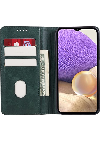 Samsung Galaxy A24 Için 4g Pu Deri Cüzdan Standı Buzağı Dokusu Anti-Fall Telefon I Telefon Kılıfı (Yurt Dışından)