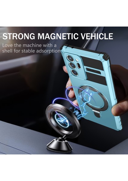 Samsung Galaxy NOTE20 ULTRA/NOTE20 Ultra 5g Için Manyetik Pc+Tpu Kickstand Cover- Telefon Kılıfı (Yurt Dışından) fiyatları
