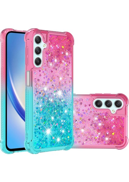 Samsung Galaxy A24 4g Anti-Drop Tpu Gradyan Akan Sıvı +Gök Si Telefon Kılıfı (Yurt Dışından)