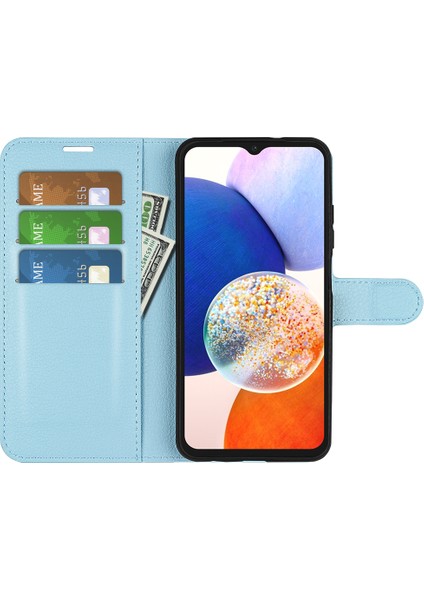 Samsung Galaxy M14 5g Litchi Doku Cüzdan Standı Si Telefon Kılıfı (Yurt Dışından) fiyatları