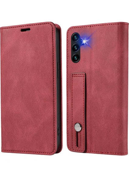 Samsung Galaxy A34 5g Cüzdan Manyetik Bileklik Deri Telefon Standı Sı Telefon Kılıfı (Yurt Dışından)