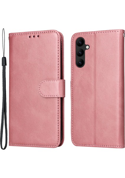 Samsung Galaxy A24 Için 4g Pu Deri Cüzdan Telefon Buzağı Dokusu Anti-Drop Standı Mobil Telefon Kılıfı (Yurt Dışından)