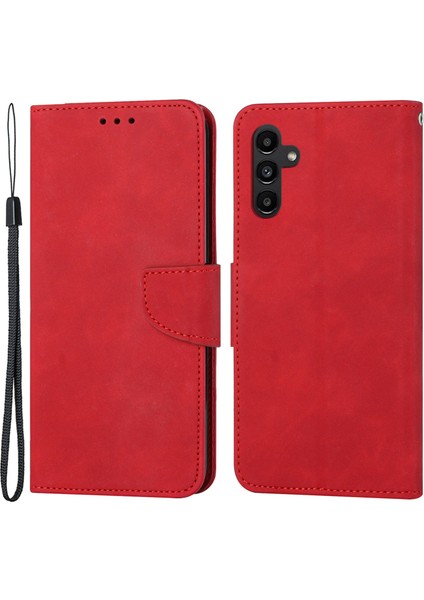 Samsung Galaxy A24 Için 4g Düz Renk Koruyucu Flip Stand Deri Cep Telefonu - Telefon Kılıfı (Yurt Dışından)
