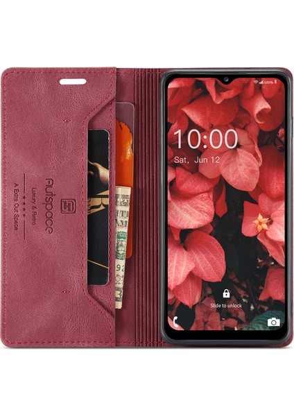 Samsung Galaxy A34 Için Cüzdan A34 5g Rfıd Engelleme Flip Deri A01 Serisi Retro Stand Telefon - Telefon Kılıfı (Yurt Dışından)