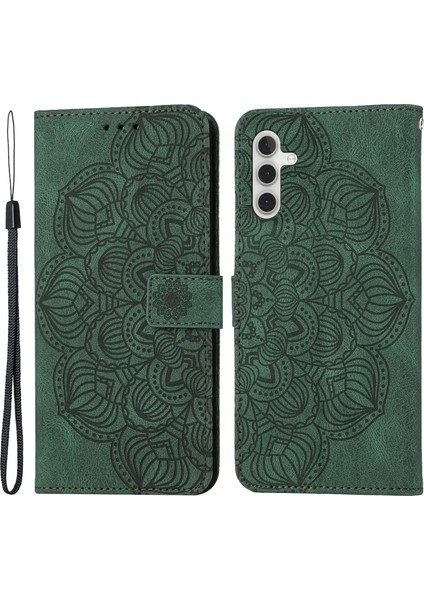 Samsung Galaxy A34 Için 5g Baskılı Mandala Çiçek Telefon Flip Cüzdan Stand Pu Deri Anti-Çizelge Cep Telefonu Telefon Kılıfı (Yurt Dışından)