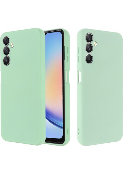 Samsung Galaxy A24 Için 4g Sıvı Silikon Yumuşak Astar Koruyucu Kayış I Telefon Kılıfı (Yurt Dışından)