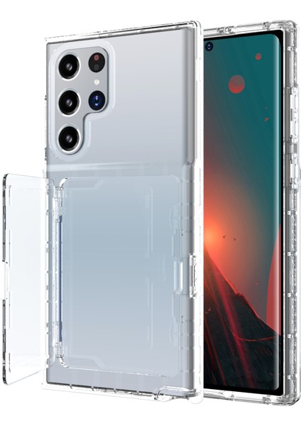 Samsung Galaxy S22 Ultra 5g Kickstand Pc+Tpu Kart Tutucu-Takip Edilmesi Telefon Kılıfı (Yurt Dışından)