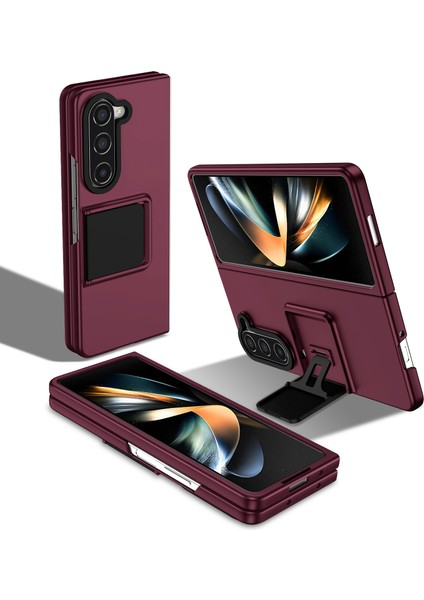 Samsung Galaxy Z Fold5 5g 5g Kickstand Telefon Kasası Damla Geçirmez Sert Pc Sı Telefon Kılıfı (Yurt Dışından)