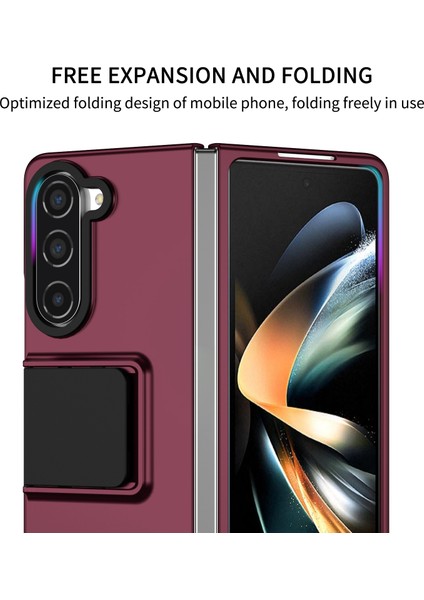 Samsung Galaxy Z Fold5 5g 5g Kickstand Telefon Kasası Damla Geçirmez Sert Pc Sı Telefon Kılıfı (Yurt Dışından)