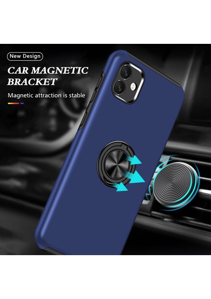 Samsung Galaxy A04 4g (164.4 x 76.3 x 9.1 Mm) Döner Yüzük Kickstand Telefon Kasası Sert Pc+Yumuşak Tpu Anti-Drop - Telefon Kılıfı (Yurt Dışından)
