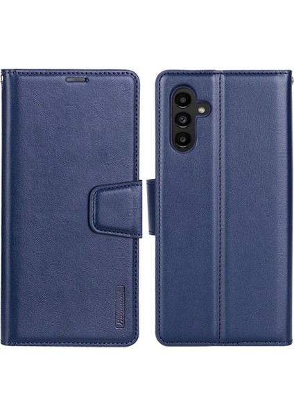 Hanman Mill Serisi Samsung Galaxy A34 5g Pu Deri Telefon Kasası Stand Cüzdan Akıllı Telefon Sapfire Telefon Kılıfı (Yurt Dışından)