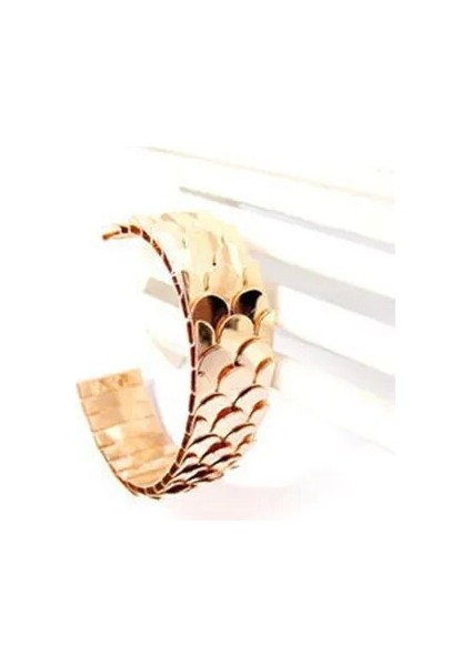 Altın Yeni Gelen Şık Büyük Bileklik Kadın Erkek Fale Tasarım Alaşımlı Bileklikler Havalı Alaşımlı Bileklik ve Bilezikler #BR031 (Yurt Dışından) modelleri