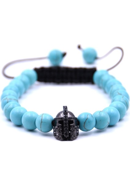 Volkanik Kaya Doğal Siyah Lav Taş Boncuklu Spartan Savaşçı Gladyatör Kask Bilezik Charm Bilezik Kadın Erkek Strand Ayarlanabilir Takı (Yurt Dışından) fiyatları
