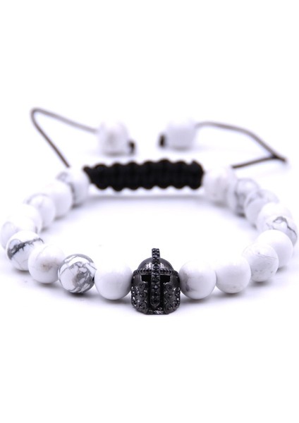 Volkanik Kaya Doğal Siyah Lav Taş Boncuklu Spartan Savaşçı Gladyatör Kask Bilezik Charm Bilezik Kadın Erkek Strand Ayarlanabilir Takı (Yurt Dışından) fırsatları