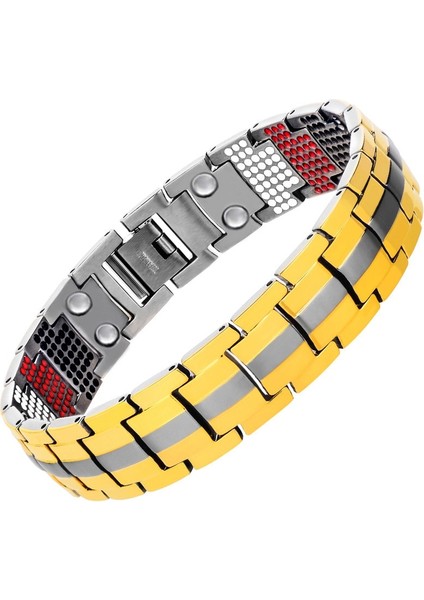 21CM Tarzı Sg Oktrendy Erkek Wome Mıknatıslar Için 100% Saf Titanyum Manyetik Bilezik Negatif Iyonlar Germanyum Sağlık Bilezikler Bileklik (Yurt Dışından)