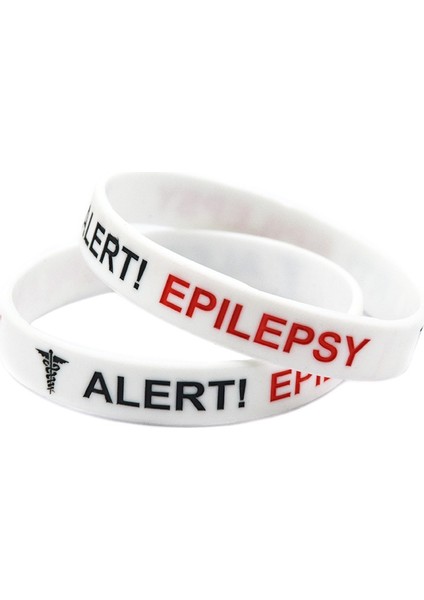 01 Bir Adet Moda Uyarısı Epilepsi Bilezik Uyarı Dili Silikon Bileklik Oyulmuş ve Renkli Bilezik Sıcak Satış (Yurt Dışından)