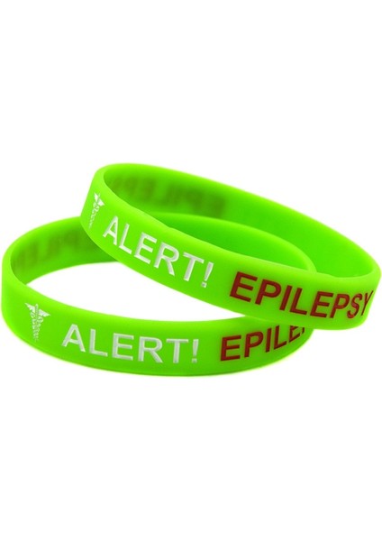 01 Bir Adet Moda Uyarısı Epilepsi Bilezik Uyarı Dili Silikon Bileklik Oyulmuş ve Renkli Bilezik Sıcak Satış (Yurt Dışından)