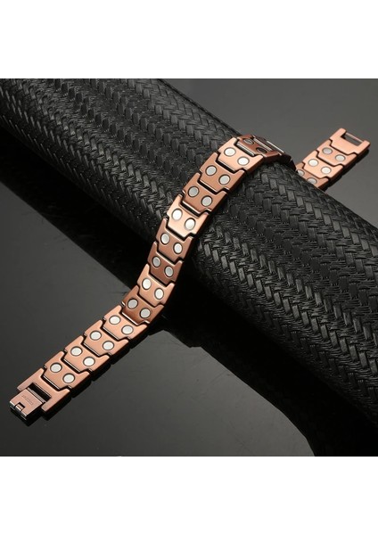 No.17 Boyutu Erkekler Manyetik Sağlık Bilezik Erkekler Için Saf Bakır Güç Enerji Bilezik Tansiyon Mıknatısları Bilezik (Yurt Dışından) indirimleri