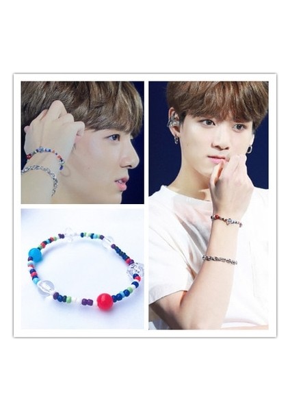 Renkli Kpop Bangtan Boy Jung Kook Boncuk Bilezikler Ordu Gökkuşağı Renkli Boncuklu Takı Hediye Için Yeni Tasarım BTS-101 (Yurt Dışından)