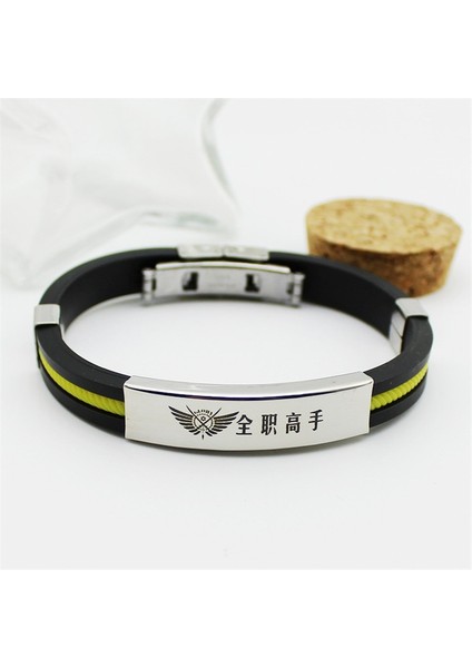 19CM Tarzı Mavi 2020 Anime Kralın Avatar Spor Silikon Titanyum Çelik Bileklik Kadın Erkek Takı Çift Bilezik Pulseras (Yurt Dışından) modelleri