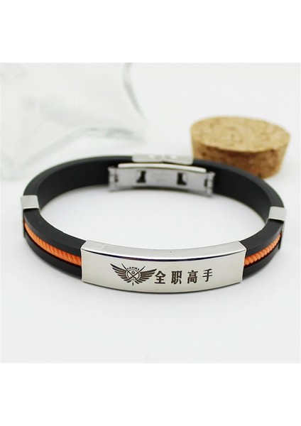 19CM Tarzı Mavi 2020 Anime Kralın Avatar Spor Silikon Titanyum Çelik Bileklik Kadın Erkek Takı Çift Bilezik Pulseras (Yurt Dışından) fırsatları
