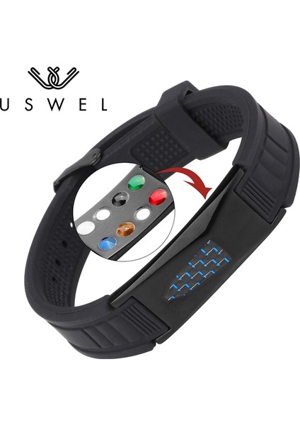 Paket 2 Olmadan Uswel Titanyum Manyetik Bilezik Erkek Kadın Unisex Silikon Bio Enerji Bileklik Sağlık Emf Koruma Mıknatıs Bilezikler (Yurt Dışından) fiyatları