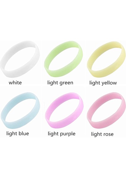 Genç 180X12X2 mm Stili No.20 Boyutu 2 Adet Aydınlık Silikon Bilezik Erkek Kadın Genç Spor Kauçuk Bileklik Karanlıkta Glow Parti Konser El Bantları Bileklik Aksesuarları (Yurt Dışından) fırsatları