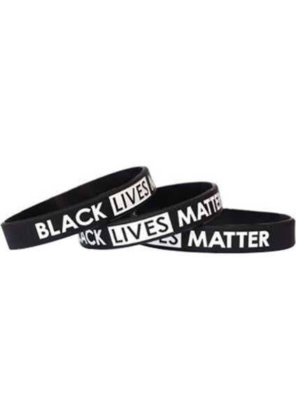 Black Lives Matter Bileklikler Siyah Silikon Bileklik Nefes Alamıyorum Protesto Kauçuk Bileklikler (Yurt Dışından) fiyatları