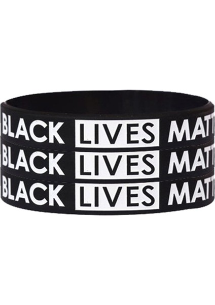 Black Lives Matter Bileklikler Siyah Silikon Bileklik Nefes Alamıyorum Protesto Kauçuk Bileklikler (Yurt Dışından) modelleri