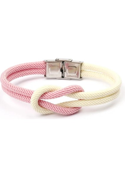 Pirinç Beyaz Gök Mavisi Moda Naylon Survival Erkekler Için Bilezikler Kırmızı Siyah Pembe Beyaz Renkler Paslanmaz Çelik Düğme Paracord Wrap Bilezik Erkek Hediye (Yurt Dışından)