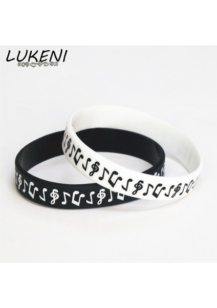 Çoklu Stil Siyah Lukenı 1 Adet Yeni Tasarım Mürekkep Dolgulu Logo Müzik Notu Silikon Bileklik Müzik Hayranları Için Siyah Silikon Bilezik ve Bilezik Hediye SH121 (Yurt Dışından) fiyatları