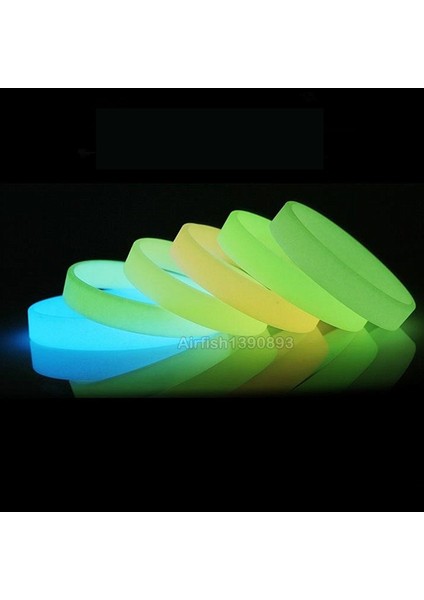 Yetişkin 202X12X2 mm Stili No.1 Boyutu 2 Adet Aydınlık Silikon Bilezik Erkek Kadın Genç Spor Kauçuk Bileklik Karanlıkta Glow Parti Konser El Bantları Bileklik Aksesuarları (Yurt Dışından)