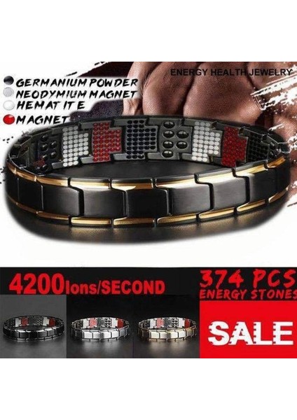D Moda Erkek Bilezikler Yaratıcı Bilezik Sağlık Enerji Biyomanyetik Erkek Ayarlanabilir Bilezik Charm Takı Hediyeler (Yurt Dışından) modelleri