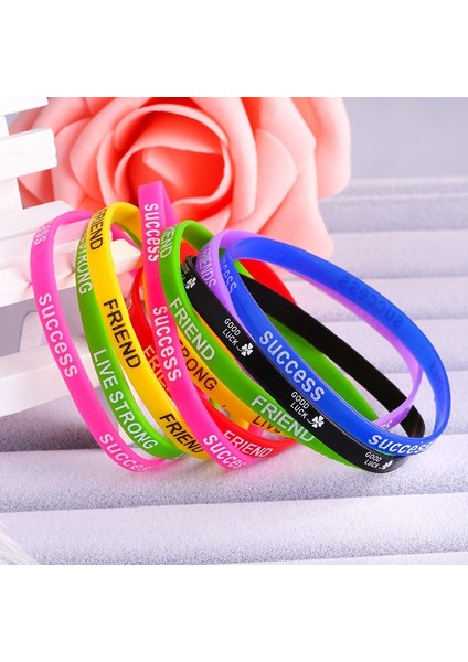 12 Adet Tarzı Renkli Spor Best Friend Baskılı Mektuplar Aydınlık Silikon Bileklik ve Bilezikler Kadın Floresan Kauçuk Spor Bileklik Bilezik (Yurt Dışından) indirimleri