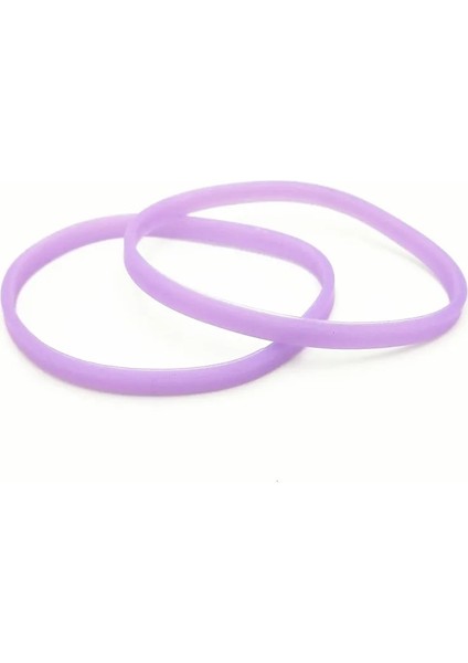 Beyaz Stil Mor 1 Adet 5mm Glow Koyu Silikon Bileklik Unisex Manşet Şeker Renk Neon Floresan Aydınlık Kauçuk Bileklik ve Bilezikler SH279 (Yurt Dışından)