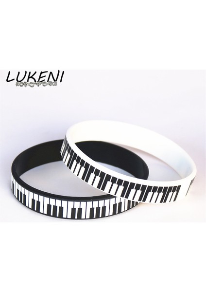 20CM Tarzı Kauçuk Siyah Lukenı 1 Adet Sıcak Satış Siyah Beyaz Baskılı Piyano Klavye Silikon Bileklik Bilezik ve Bilezik Müzik Lover Hayranları Için Hediye SH081 (Yurt Dışından) fiyatları