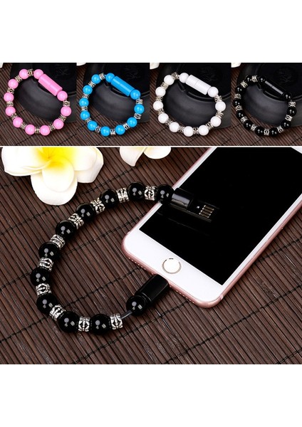 iPhone Stili No.2 Boyutu Akıllı Şarj Cihazı Bilezik Takı Boncuk Bilek USB Bilezik Görünmez Şarj Veri Kablosu IPhone C Tipi Android Için Tüm Uyumlu (Yurt Dışından) fırsatları