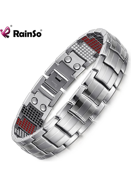 Sg Bilezik Rainso Lüks Şifa Erkekler Takı Bileklik Titanyum Manyetik Denge Sağlıklı Bakım Bileklik Adam Için Bilezik El Zinciri Dropship (Yurt Dışından) modelleri